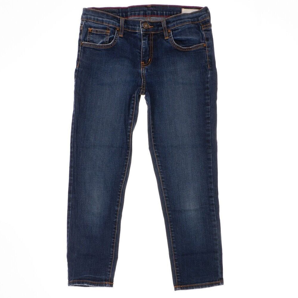 Angry Rabbit Capri Jeans Size 26 Womens Blue Denim Stretch Measures 27 x 22